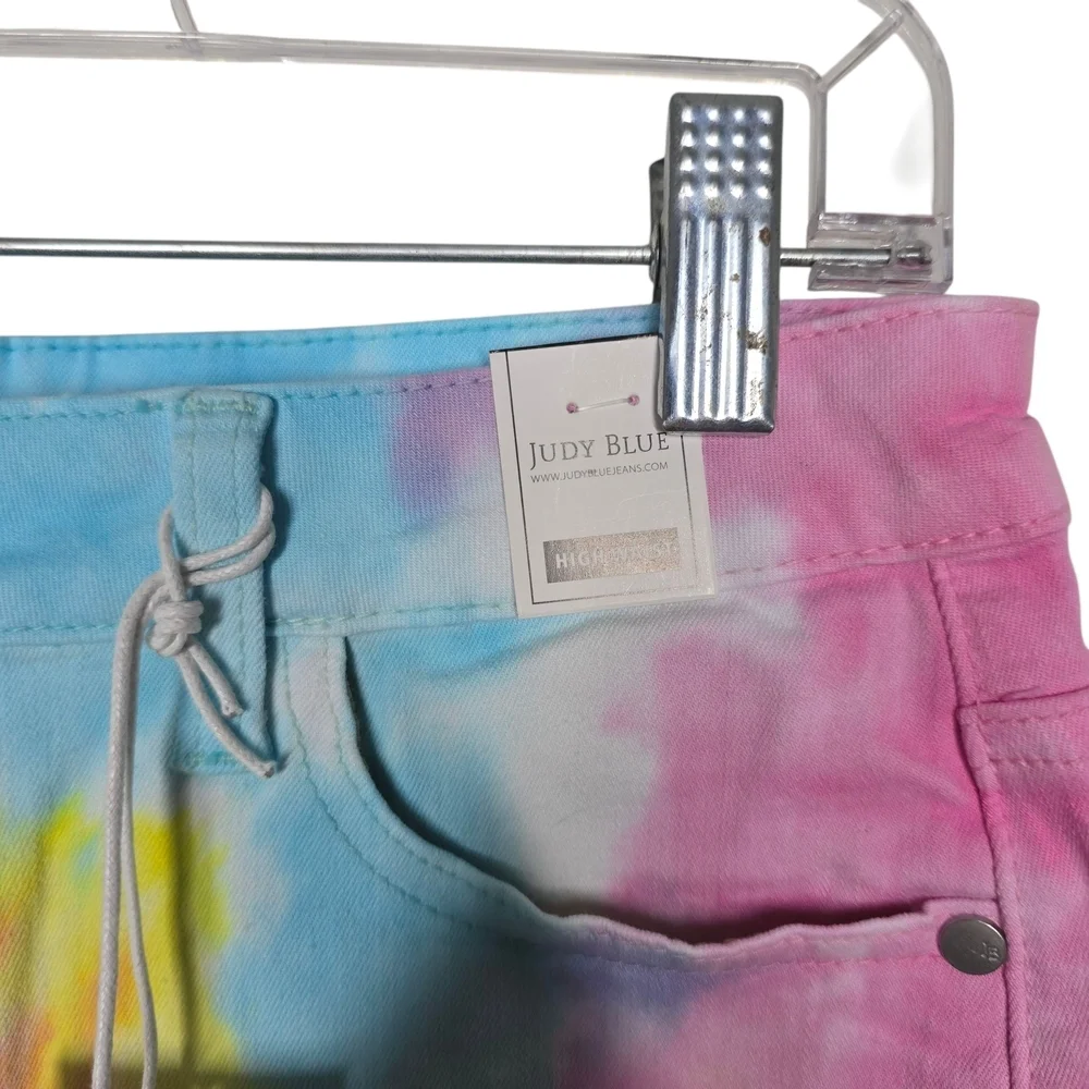 Judy Blue Women's Colorful Tie-Dye Jean Shorts - Picture 4 of 4